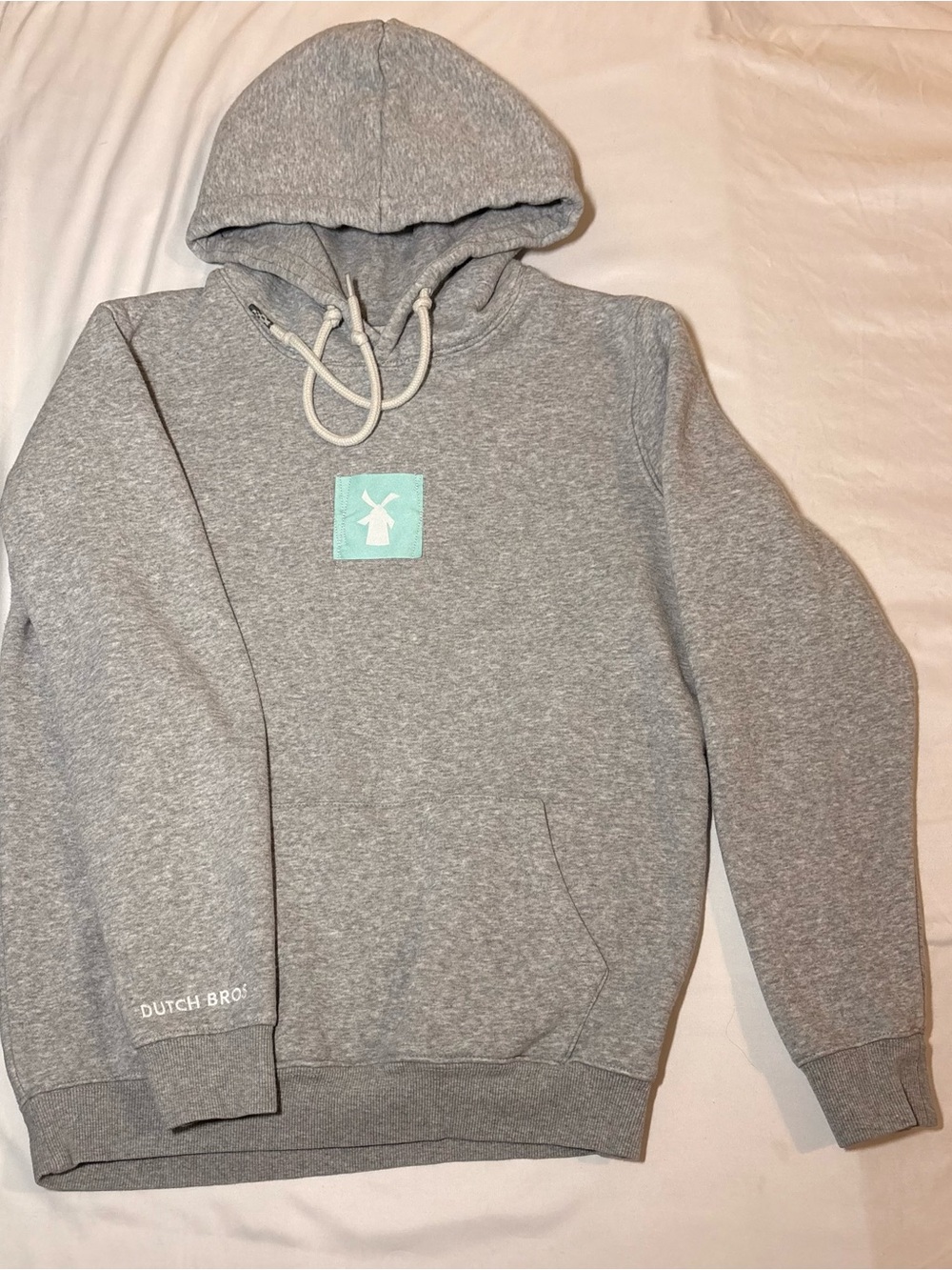 Dutch Bros Gray Logo Hoodie - Pullover Sweatshirt